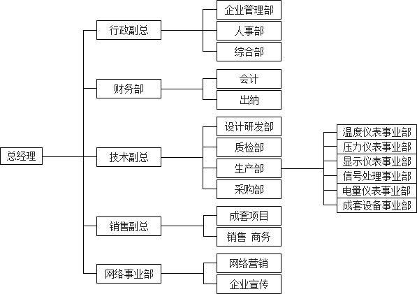 儀器儀表公司組織機構(gòu)