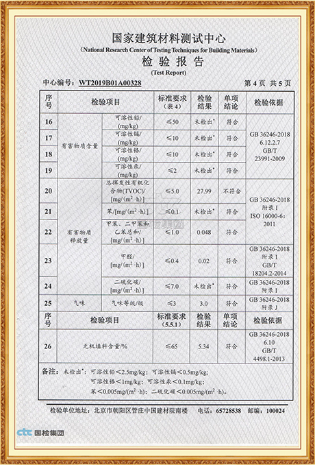 產(chǎn)品檢測報(bào)告-SGS地墊新國標(biāo)