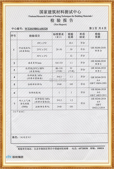 產(chǎn)品檢測報(bào)告-SGS地墊新國標(biāo)
